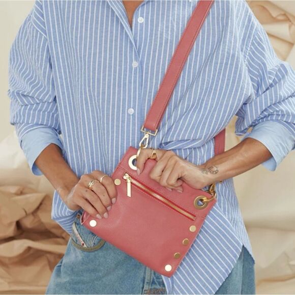 RARE HAMMITT SMALL TONY STAMPED SEASON EXCLUSIVE LTD DROP CROSSBODY ROUGE PINK - Picture 1 of 16